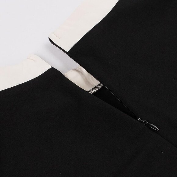 Women 50s Style Vintage Swing Dress Short Sleeve Tie Neck Polka Dot - Picture 4 of 6